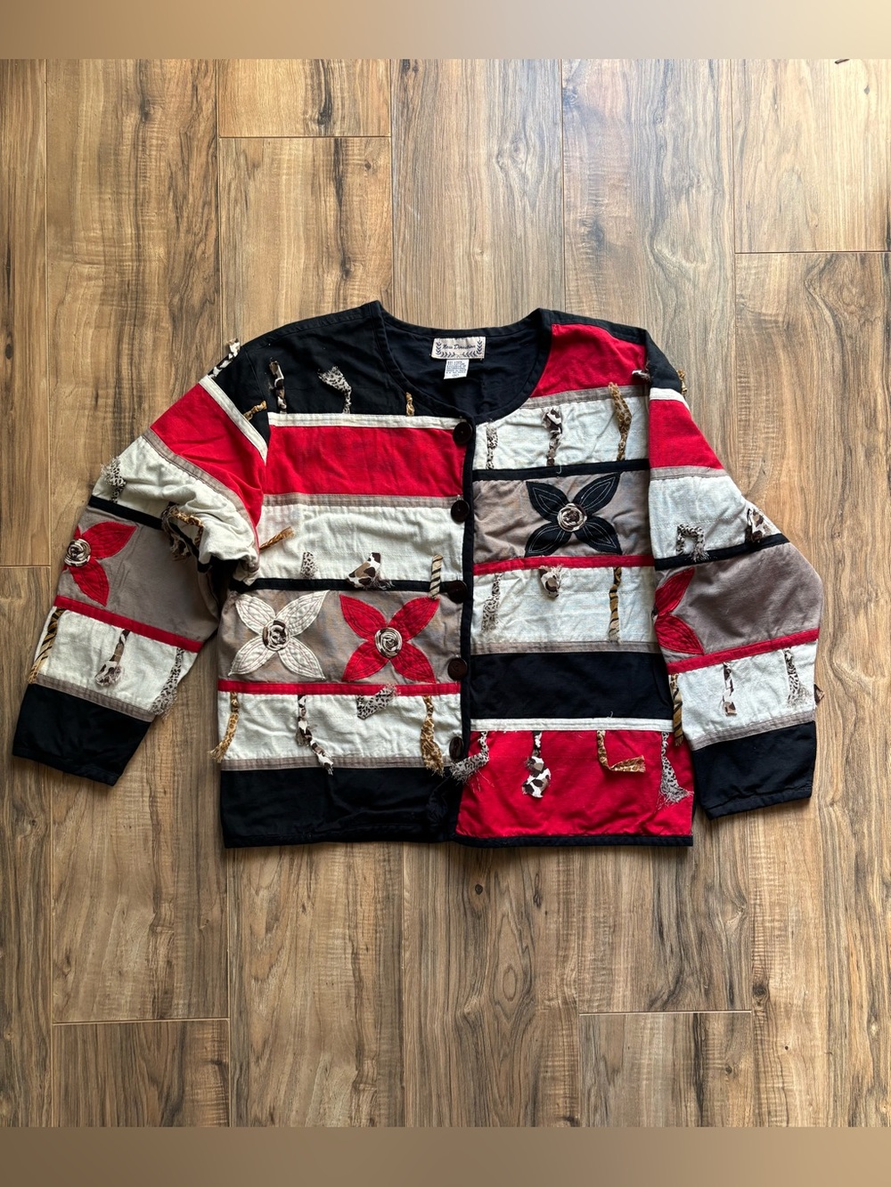 Vintage 90s New Direction Patchwork Art to Wear Jacket